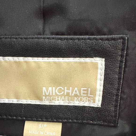 Michael Kors Black Moto Leather Jacket size S - Picture 2 of 13